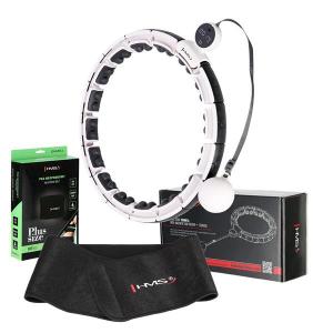 17-44-640-magnetic-hula-hoop-set-with-gravity-ball-and-women-s-waist-support-hms-hhm16-white-black-19-36x28-45-cm